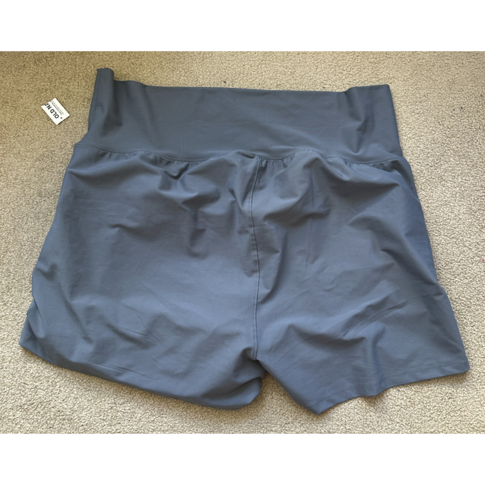Old Navy Maternity Rollover Waist PowerSoft Short 3" inseam Ocean Shale Blue XXL - Picture 3 of 8